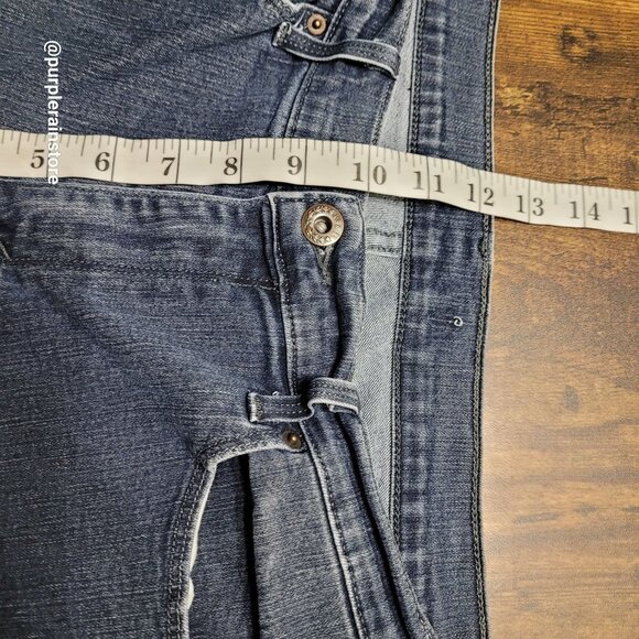 Levi's Jeans Size 12 Straight 505 Mid Rise Medium Dark Wash Western Country Girl - Picture 8 of 11